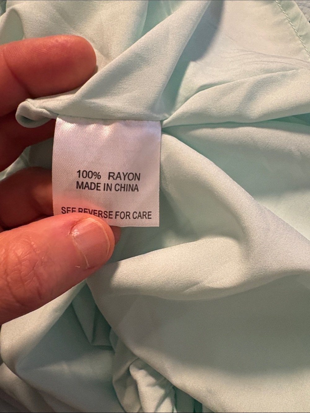 Yakira Bella ditsy dress in solid light aqua - Picture 6 of 7